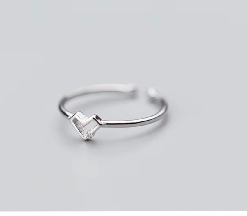 Sweet Heart Silver Ring