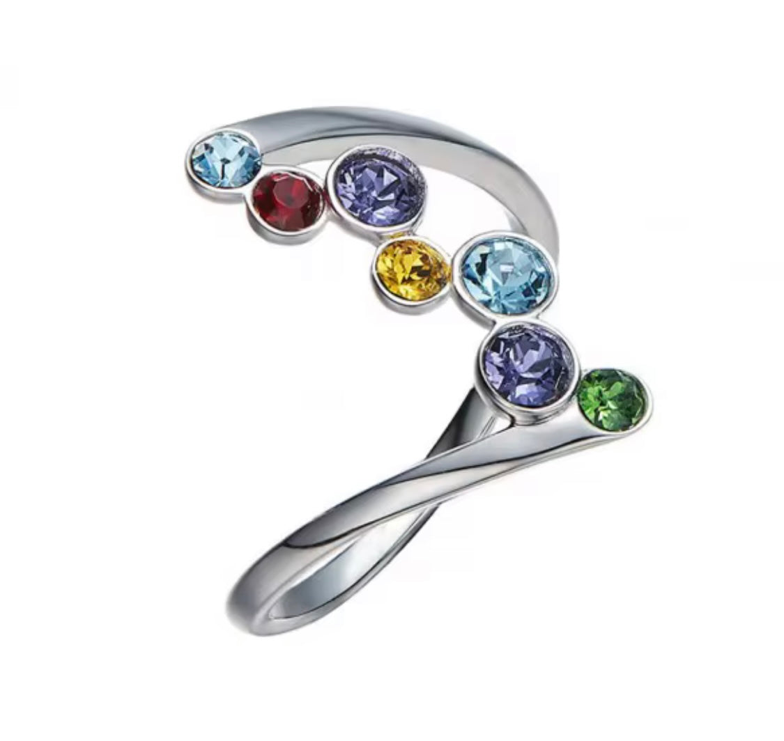 Brilliant Cut Multi Color Ring